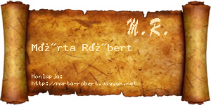 Márta Róbert névjegykártya